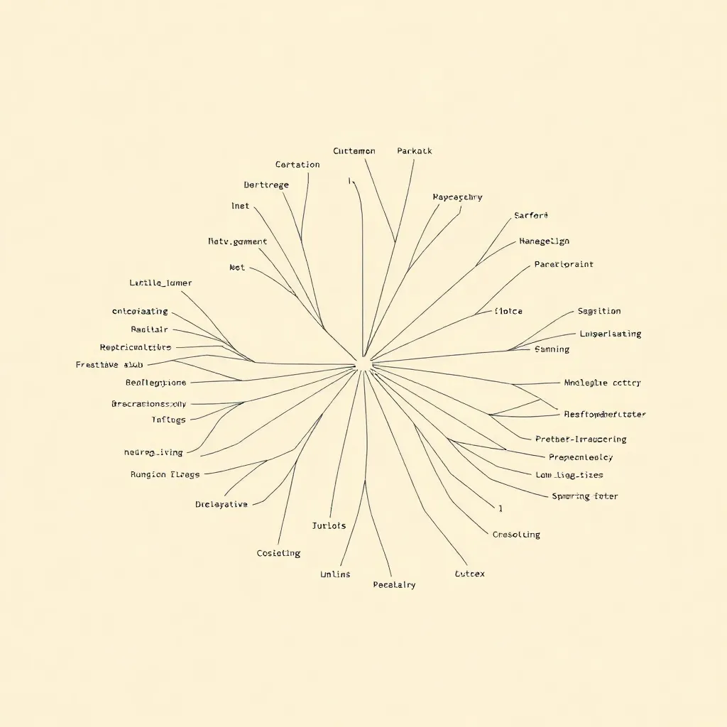 Visual representation of language syntax tree, minimalist no
